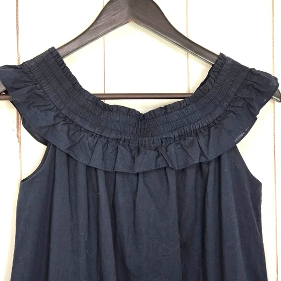 MISA Los Angeles Gia Off The Shoulder Tassel Mini Dress Navy Blue - Picture 10 of 14